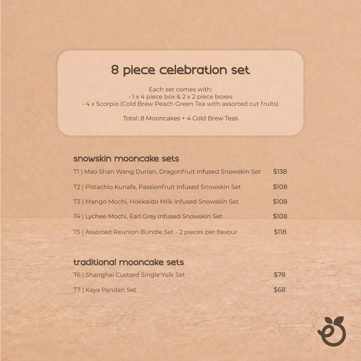 (4 piece set) golden salted egg custard shanghai-style mooncake