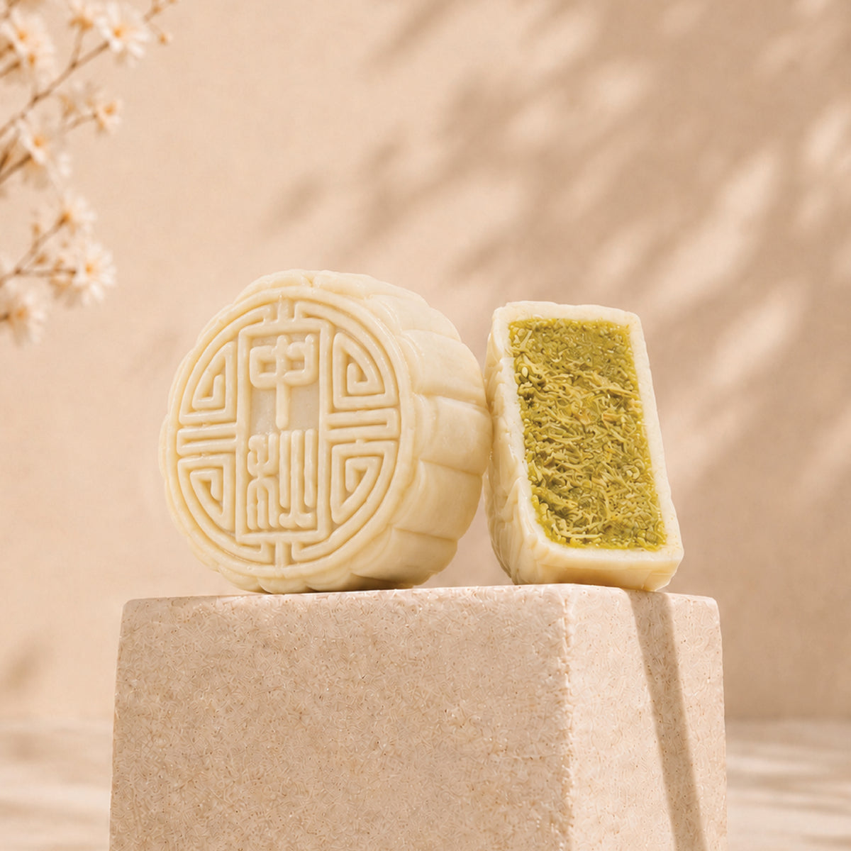 (4 piece set) pistachio kunafa snowskin