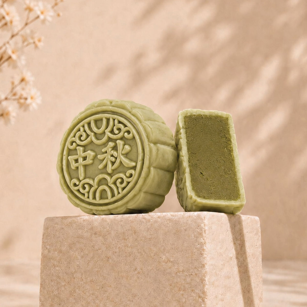 (4 piece set) kaya pandan momoyami traditional mooncake
