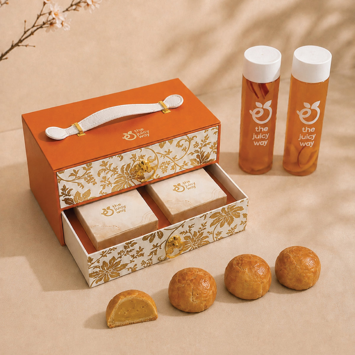 (8 piece set) golden salted egg custard shanghai-style mooncake