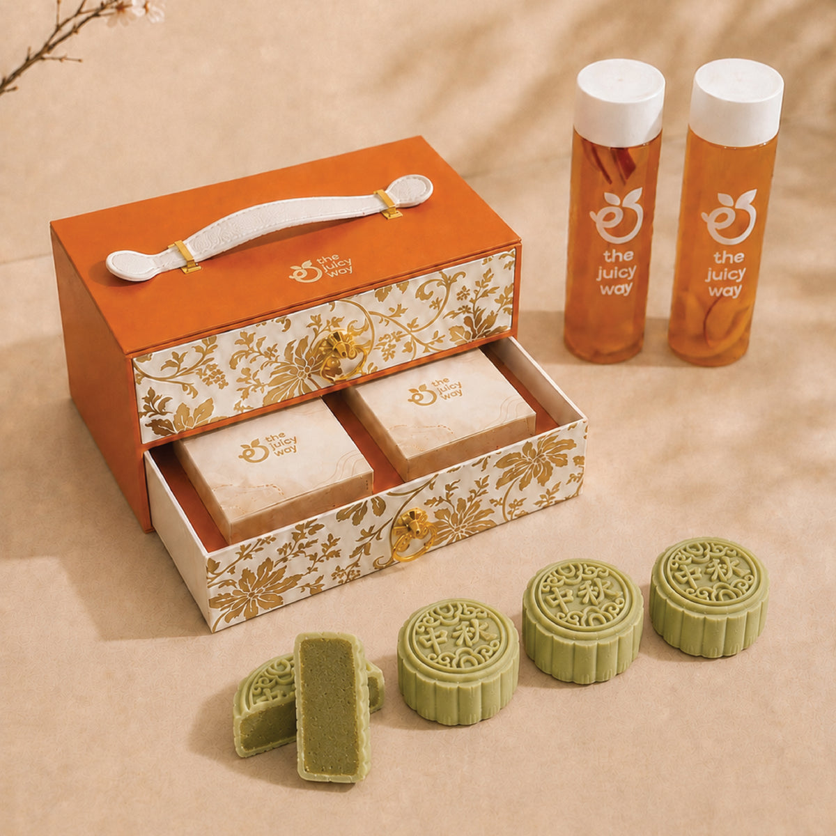 (8 piece set) kaya pandan momoyami traditional mooncake