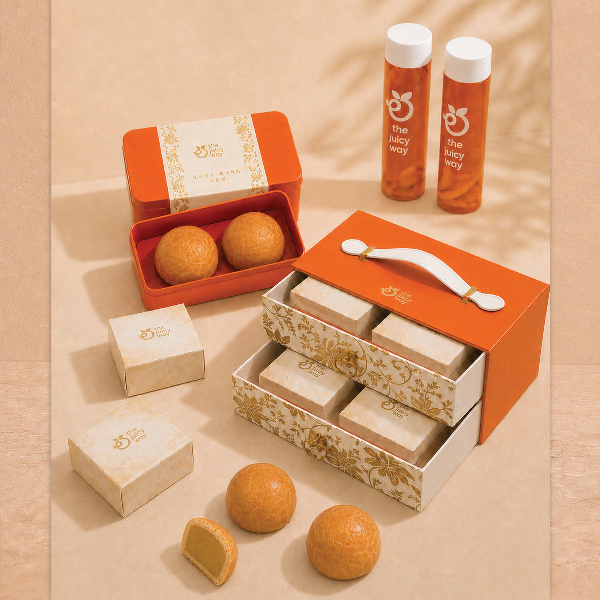 (8 piece set) golden salted egg custard shanghai-style mooncake