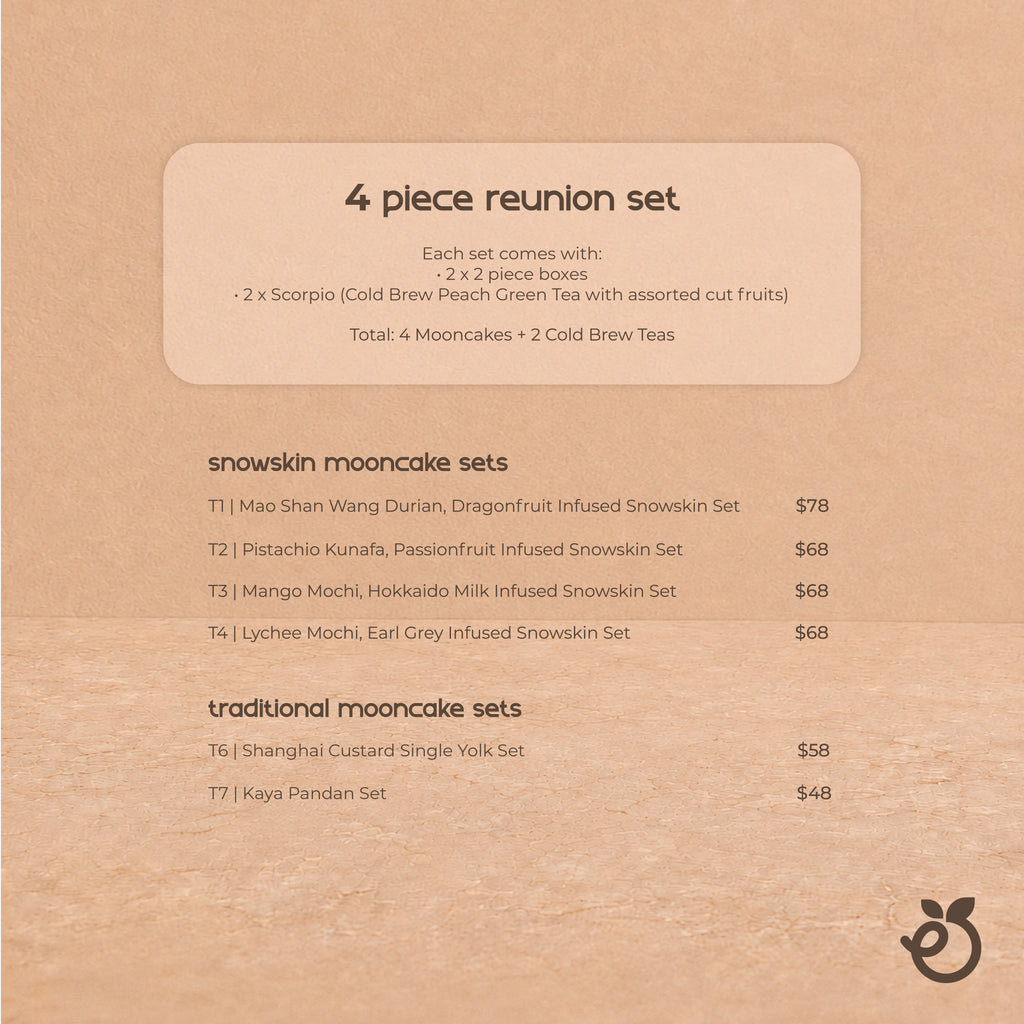 (4 piece set) mango mochi snowskin